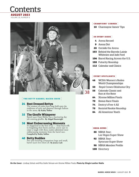 August 2023 Barrel Horse News Magazine