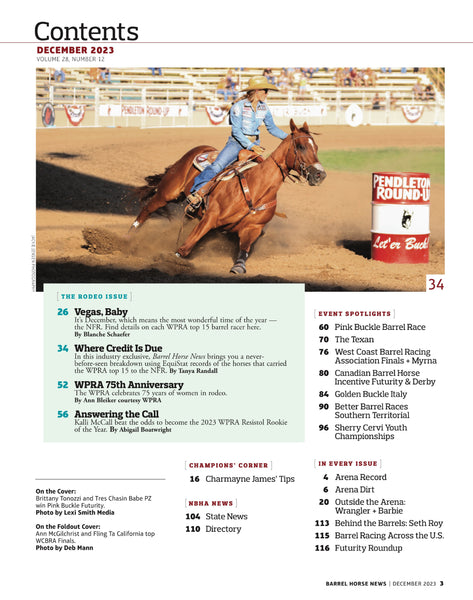 December 2023 Barrel Horse News Magazine