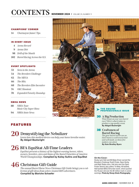 November 2024 Barrel Horse News Magazine