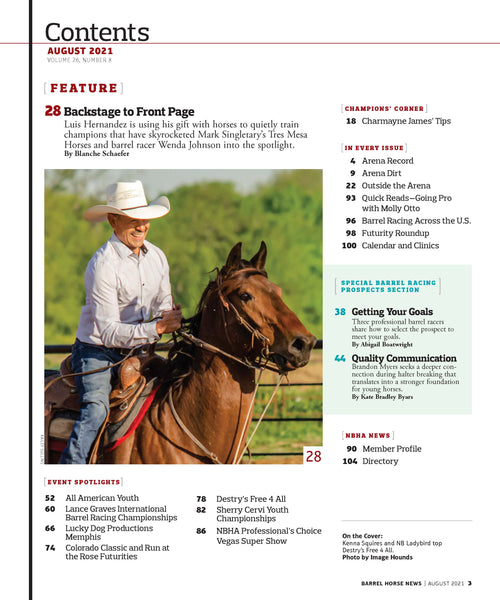 August 2021 Barrel Horse News Magazine