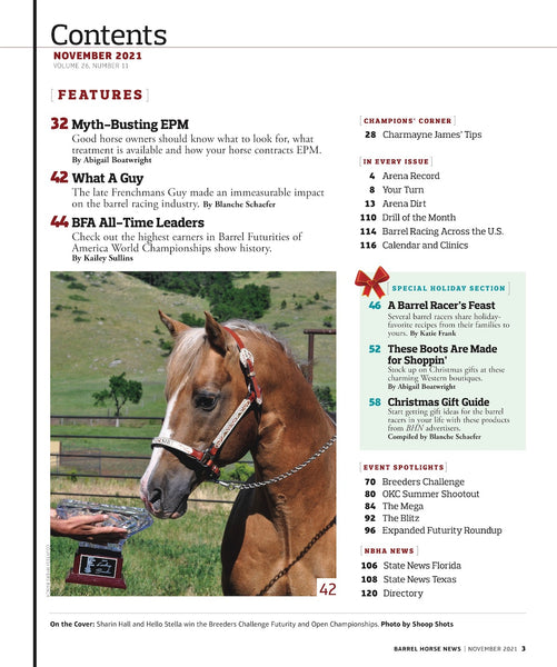 November 2021 Barrel Horse News Magazine
