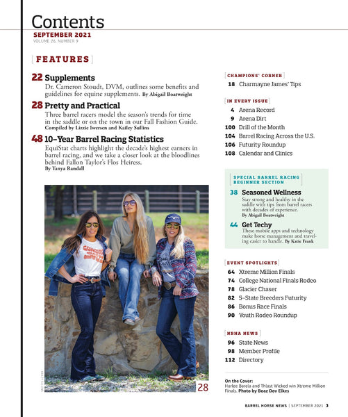 September 2021 Barrel Horse News Magazine