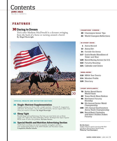 June 2022 Barrel Horse News Magazine