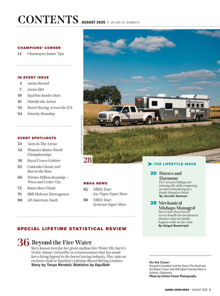 August 2025 Barrel Horse News Magazine