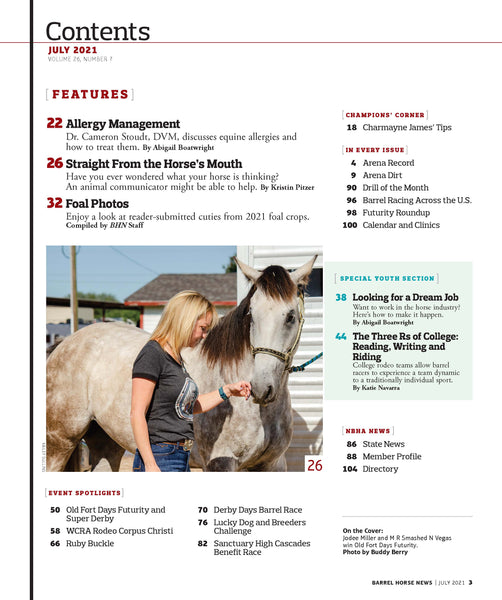 July 2021 Barrel Horse News Magazine