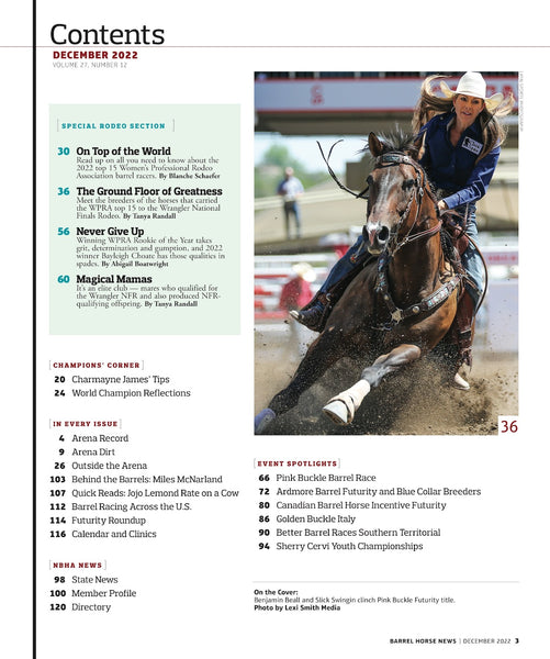 December 2022 Barrel Horse News Magazine