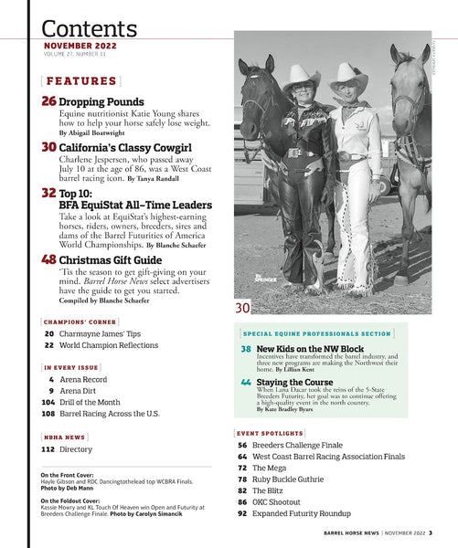 November 2022 Barrel Horse News Magazine