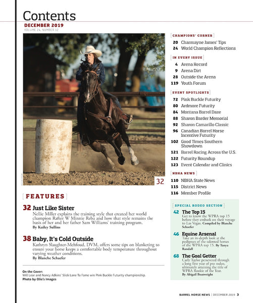December 2019 Barrel Horse News Magazine
