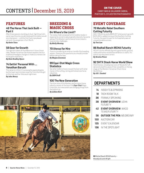 December 15, 2019, Issue of Quarter Horse News Magazine