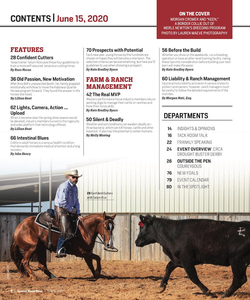 June 15, 2020, Issue of Quarter Horse News Magazine